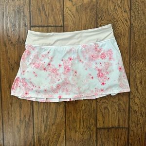 Lululemon Pink Floral Tennis Skirt